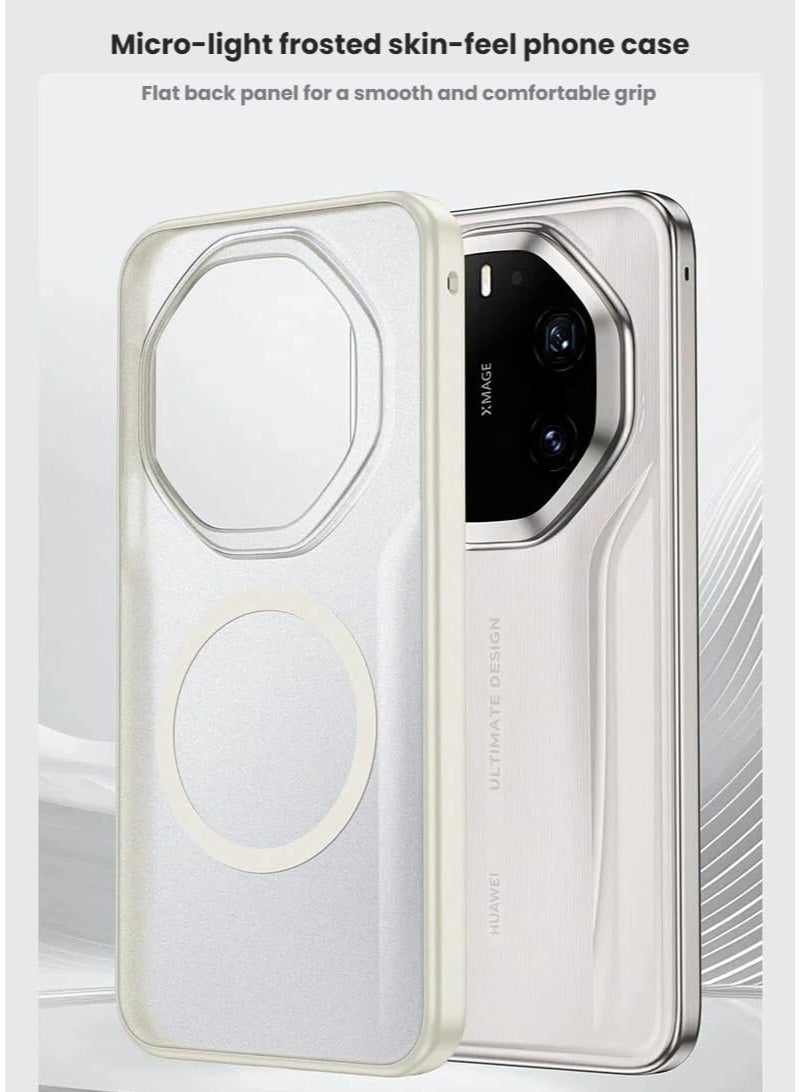 Magnetic Case for Huawei Mate 80 RS Ultimate 5G 【Support Wireless Charging】 Translucent Frosted Matte Case Anti-Fingerprint Airbag Protection PC+TPU Shockproof Cover - Image 2